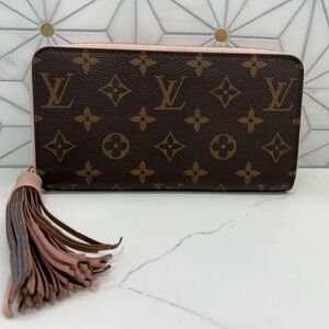 Louis Vuitton Brown and Pink Monogram Wallet